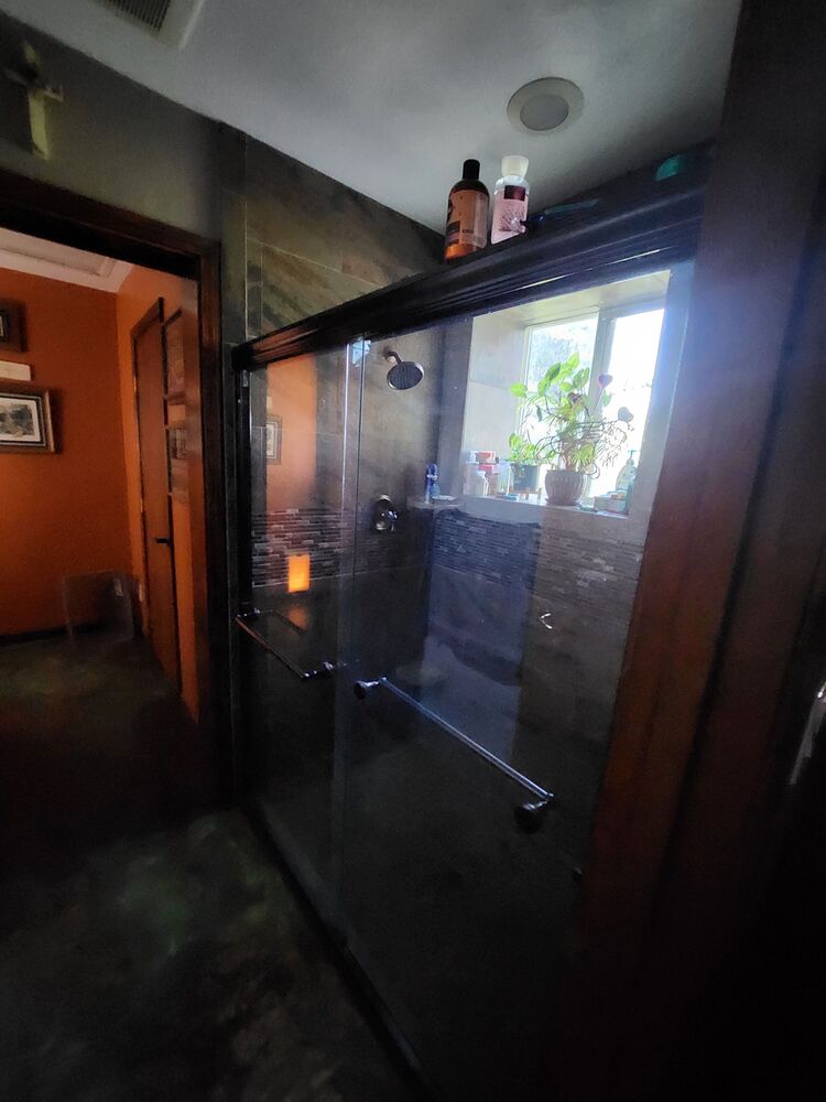 Step down shower