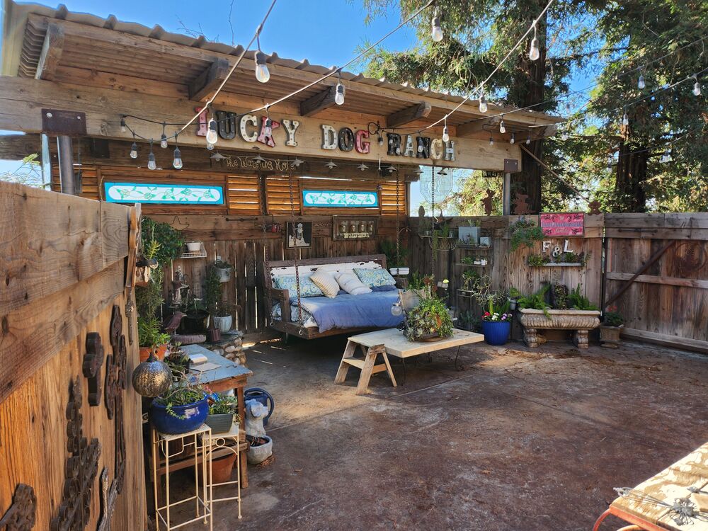 Outdoor-Patio-with-Swining-Bed Outdoor Patio with Swining Bed